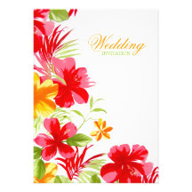 Ketmie tropicale - faire-part de mariage