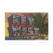 Key West, la Floride - grandes scènes de lettre Carte Postale