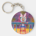Keychain à oreilles d'Alice de lapin Porte-clef