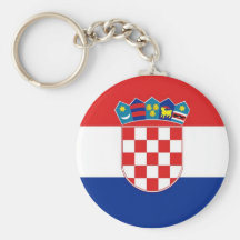 Keychain avec le drapeau de la Croatie Porte-clé