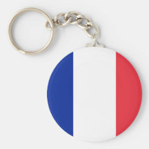 Keychain avec le drapeau de la France Porte-clé