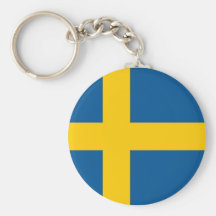 Keychain avec le drapeau de la Suède Porte-clefs