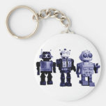 keychain bleu de robots porte-clefs