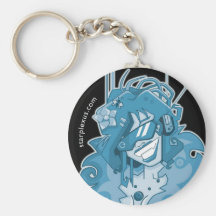 keychain bleu électrique porte-clef
