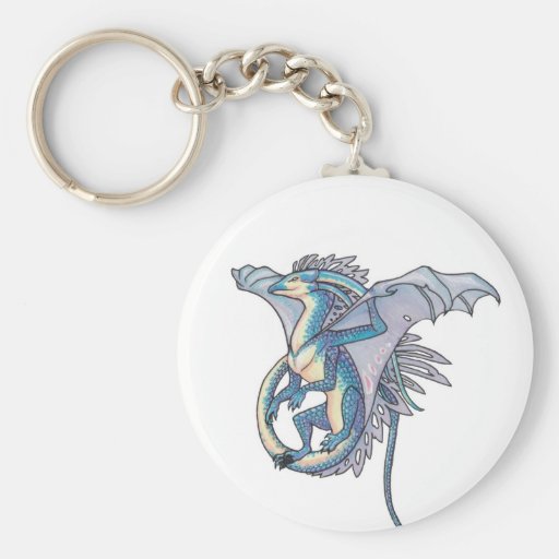 Keychain bleu volant de dragon porte-clef