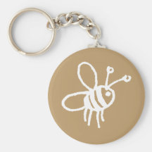 Keychain d'abeille de miel porte-clefs