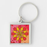 Keychain d'amour avec les coeurs et le texte porte-clé
