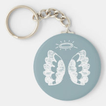Keychain d'ange bleu porte-clef