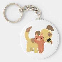 Keychain de bande dessinée de Kitty et de chienchi Porte-clés