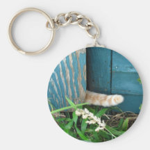 Keychain de ~ de queue de chat porte-clé