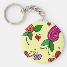 Keychain de fleur porte-clés