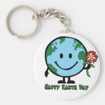 Keychain de jour de la terre porte-clef