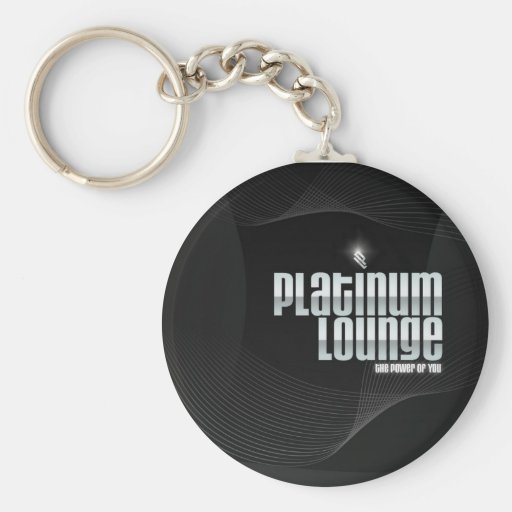 Keychain de noir/platine de salon porte-clé