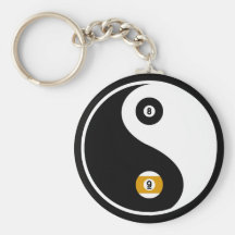 Keychain de piscine de YinYang Porte-clefs