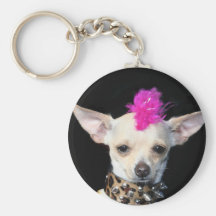 Keychain de punk de chiwawa porte-clé