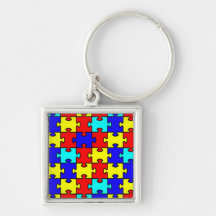 Keychain de sensibilisation sur l'autisme porte-clés
