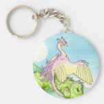 Keychain de wyvern d'orchidée porte-clefs