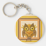 Keychain décoratif mignon de hibou et de nom porte-clés