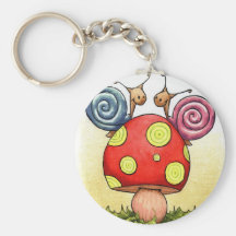 keychain d'escargots d'amour porte-clefs