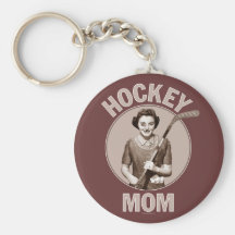 Keychain d'obscurité de maman d'hockey porte-clef
