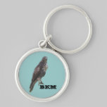 Keychain - faucon + monogramme porte-clés