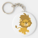 Keychain heureux de lion de bande dessinée porte-clés