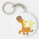 Keychain heureux de poney de bande dessinée porte-clés