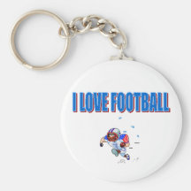 KEYCHAIN - J'AIME LE FOOTBALL PORTE-CLEF