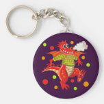 Keychain mignon de dragon de bande dessinée avec l porte-clef