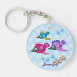 Keychain mignon de poissons de bande dessinée avec porte-clef