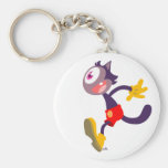Keychain monoculaire de bande dessinée de chat porte-clés