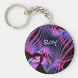 Keychain nommé avec l'arrière - plan artistique porte-clef