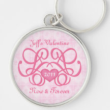 Keychain personnalisé par coeur décoratif porte-clef