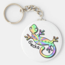 Keychain psychédélique de Gecko Porte-clef