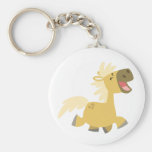 Keychain riant de poney de bande dessinée porte-clés