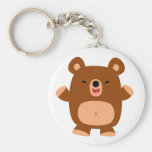 Keychain riant mignon d'ours de bande dessinée porte-clés