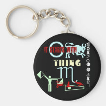 Keychain rond bon marché - par MyAlapi Porte-clés