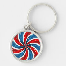 Keychain rond de la meilleure qualité patriotique porte-clé