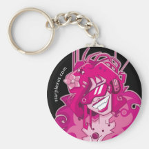 keychain rose électrique porte-clefs