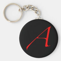 Keychain rouge de l'athée "A" Porte-clé