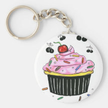 Keychain savoureux de petit gâteau porte-clé