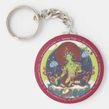 KEYCHAIN Tara vert - avec l'incantation Porte-clef