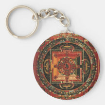 Keychain tibétain de mandala porte-clef