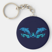 Keychain tribal de dauphins porte-clés