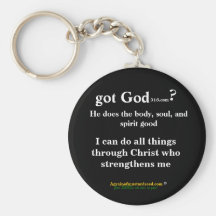 keychains de bouton de gotGod316.com Porte-clé