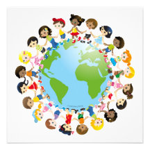 Kidz du monde invitations personnalisables