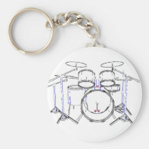 Kit de tambour de 5 morceaux : Dessin de marqueur  Porte-clefs