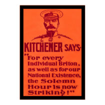 Kitchener dit l'affiche vintage des Anglais WW1 de posters