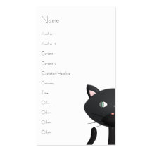 Kitty à Paris Modèles De Cartes De Visite