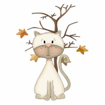 Kitty blanc avec l'arbre photo en relief